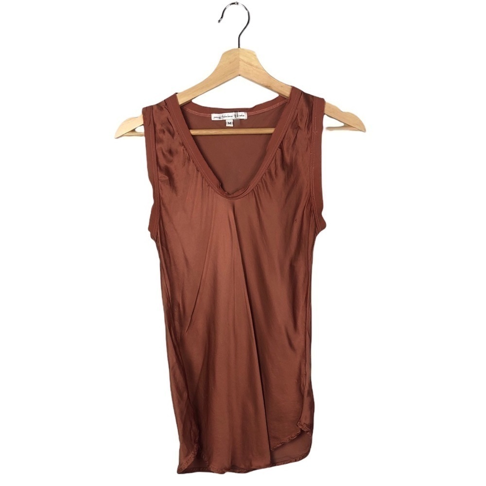 Young Fabulous & Broke YFB‎ Copper Satin Sleeveless Tank Top M
